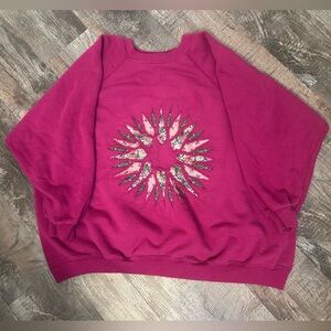 90s Patchwork Quilted Crewneck Sweater Hanes 2X